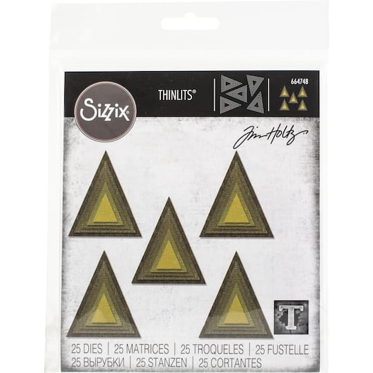 Sizzix® Thinlits® Stacked Tiles Triangles Die Set by Tim Holtz®